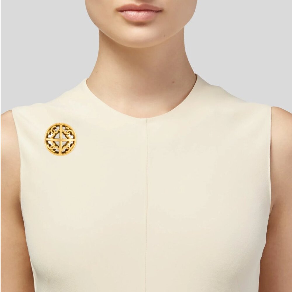 SOLD - Chanel Vintage Mirror CC Brooch Pin - Picture 6 of 6